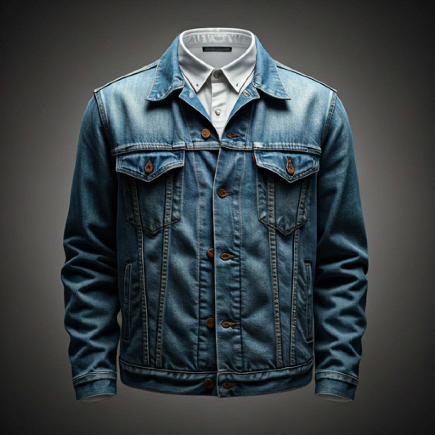 Men's denim trucker jacket sample